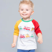 Boy in rescue squad t-shirt