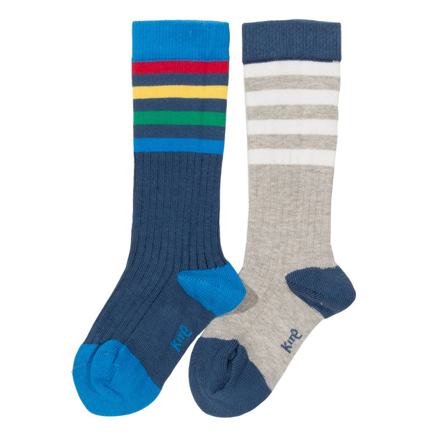 Flat shot of sport stripe socks