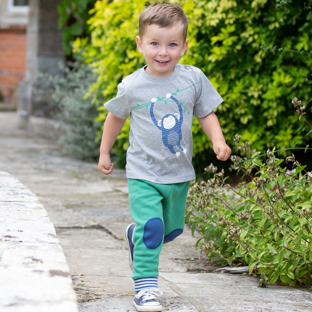 Boy in cheeky chimp t-shirt