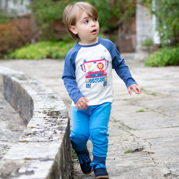 Boy in fire engine t-shirt