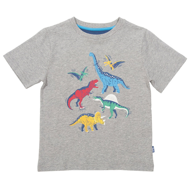 Flat shot of dinosaur stomp t-shirt