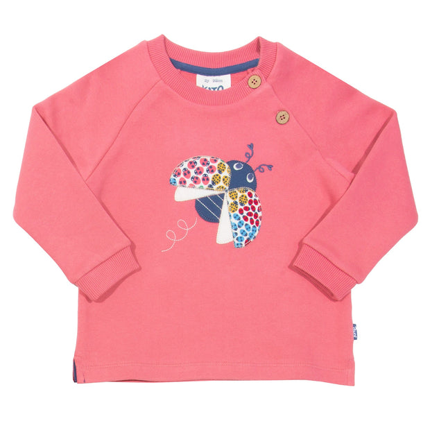 Flat shot of ladybird sweatshirt