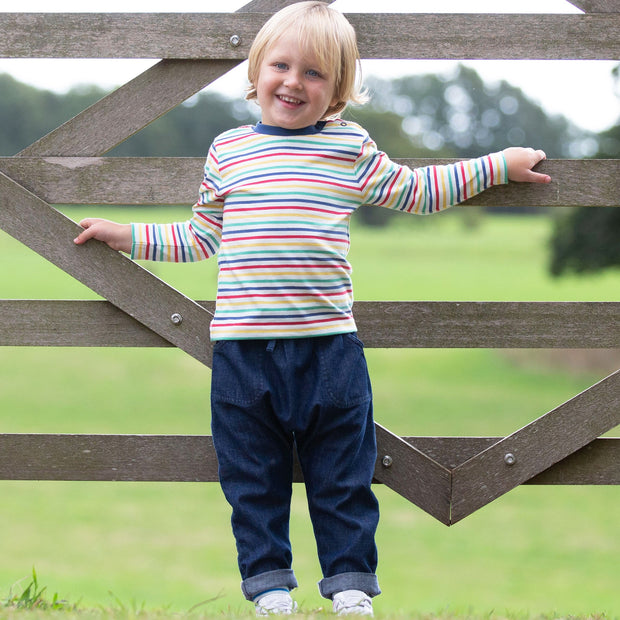 Boy in stripy t-shirt