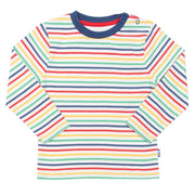 Flat shot of stripy t-shirt