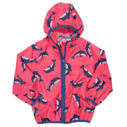 Flat shot of dolphin puddlepack jacket