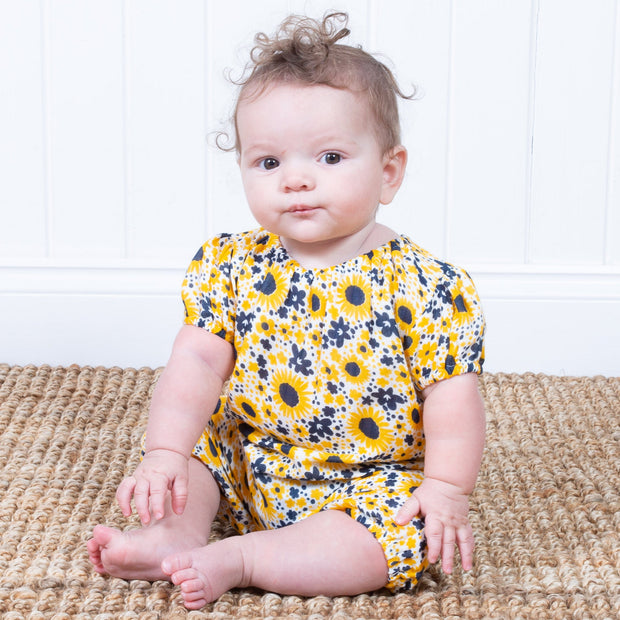 Baby girl in sea breeze romper