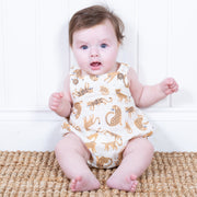 Baby in cat kingdom romper