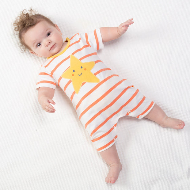 Baby in starfish romper