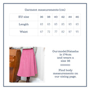 Minterne skirt rhubarb