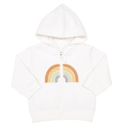 Flat shot of rainbow hoody