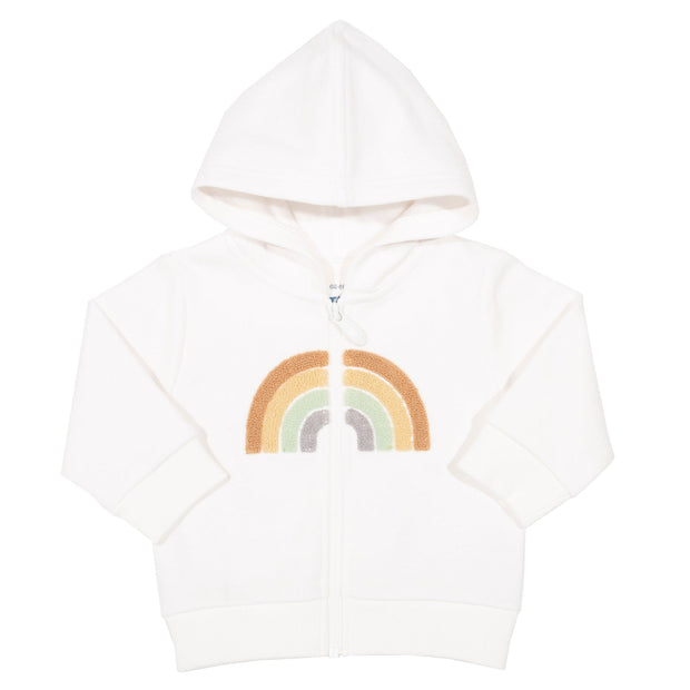 Flat shot of rainbow hoody