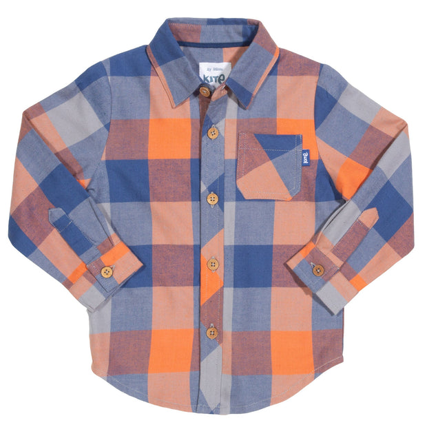 Flat shot of check shirt