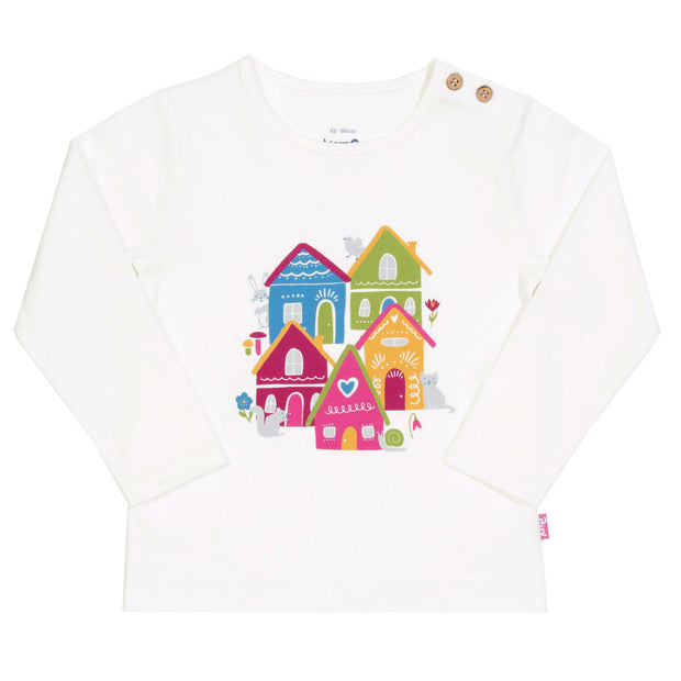 Flat shot of happy homes t-shirt