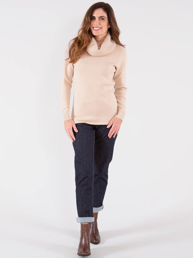 Luscombe knit jumper buff