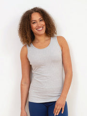 Kite - Womens organic cotton Chideock vest top grey marl grey - Sleeveless