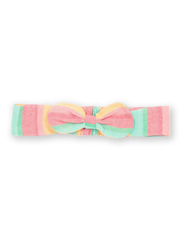 Kite - Girls organic special stripe hairband - Yarn dyed stripe - Bow detail