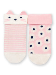 Kite - Baby Girls organic kitty cat socks - Two pack