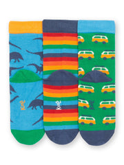 Kite - Boys organic dino socks - Three pack