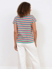 Kite - Womens organic Alum jersey top rainbow - Relaxed fit