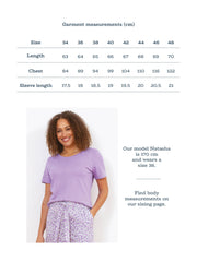 Kite - Womens organic Sandford slub jersey top lavender purple - T-shirt neck