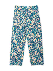 Kite - Womens organic Regis wide leg loungers daisy fields navy - All-over print - Deep elasticated waistband