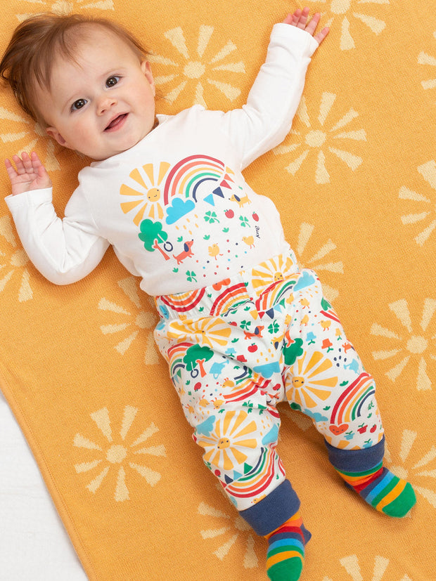 Kite - Baby organic memories leggings rainbow - Elasticated waistband