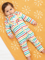 Kite - Baby organic grow together sleepsuit rainbow - Turn back foot cuff design
