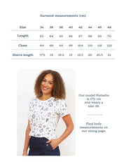 Kite - Womens organic Sandford slub jersey top fun fair cream - All-over print - T-shirt neck