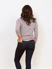 Kite - Womens organic Tarrant 3/4 sleeve jersey top petal perfume - All-over print - T-shirt neck