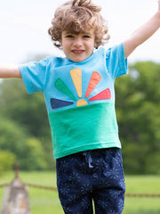 Kite - Boys organic rising sun t-shirt - Appliqué design - Short sleeved