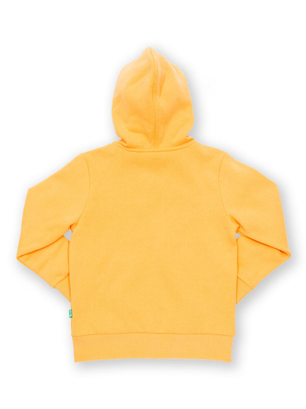 Kite - Boys organic sunshine hoody yellow - Brush back sweat fabric - Zip through with Kite zipper pull