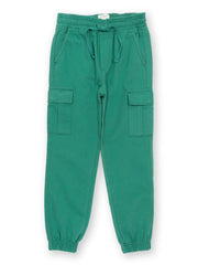 Kite - Boys organic utility pull ons green - Twill - Elasticated waistband with adjustable ties