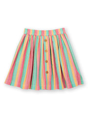 Kite - Girls organic special stripe skirt - Yarn dyed stripe - Elasticated waistband