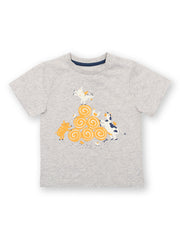 Kite - Boys organic farmyard fun t-shirt grey - Placement print - Short sleeved