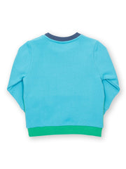 Kite - Boys organic rising sun sweatshirt - Appliqué design - Coconut button shoulder opening