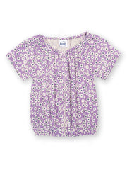 Kite - Girls organic Daisy Bell blouse purple - Short sleeved