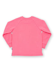 Kite - Girls organic pony sweatshirt pink - Appliqué design - Ribbed neckline and cuffs