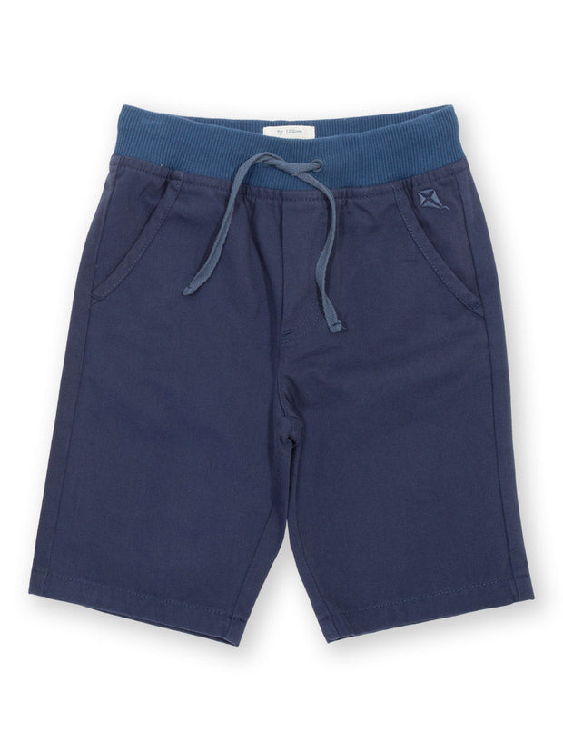Kite - Boys organic yacht shorts midnight navy blue - Twill - Elasticated waistband with adjustable ties