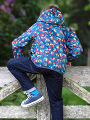 Kite - Kids  rainbow snail puddlepack jacket navy blue - Waterproof up to 3,000 mm