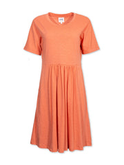 Kite - Womens organic Shore slub jersey dress orange - Above the knee length