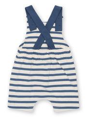 Kite - Baby organic whaley good dungarees navy blue - Appliqué design - Adjustable straps with coconut buttons