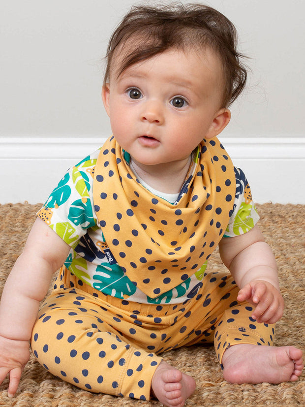 Kite - Baby organic spotty leggings yellow - Elasticated waistband