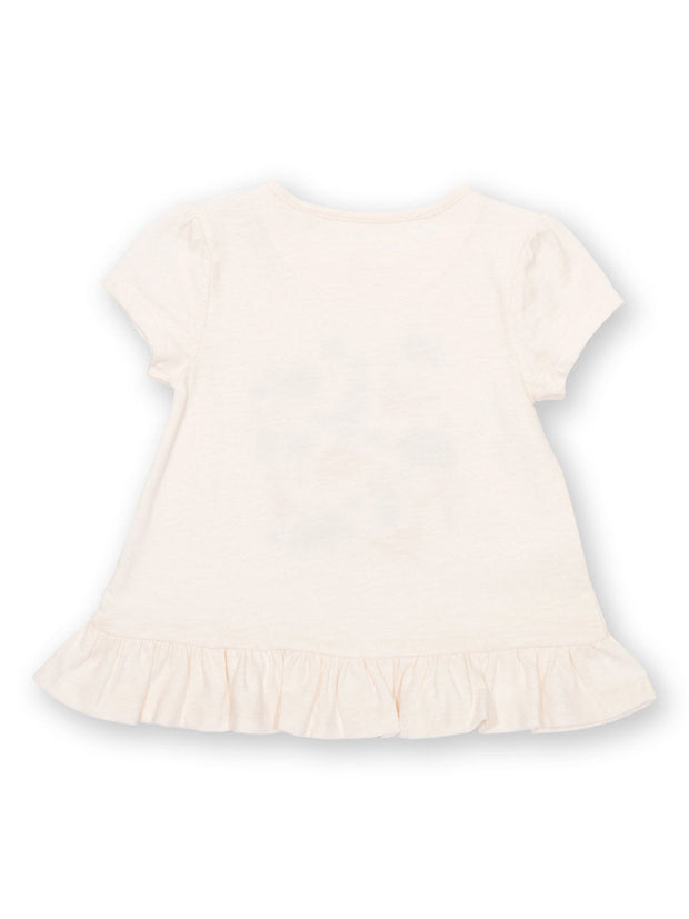 Kite - Girls organic jungle dino tunic cream - Placement print - Short sleeved