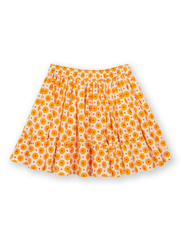 Kite - Girls organic groovy dot skirt yellow - Elasticated waistband