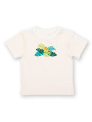 Kite - Boys organic jungle cub t-shirt cream - Placement print - Short sleeved