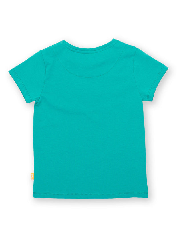 Kite - Girls organic zest friends t-shirt blue - Placement print - Short sleeved