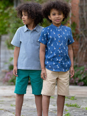 Kite - Boys organic Poole polo shirt navy blue - Single jersey with a little bit of stretch - Short sleeved