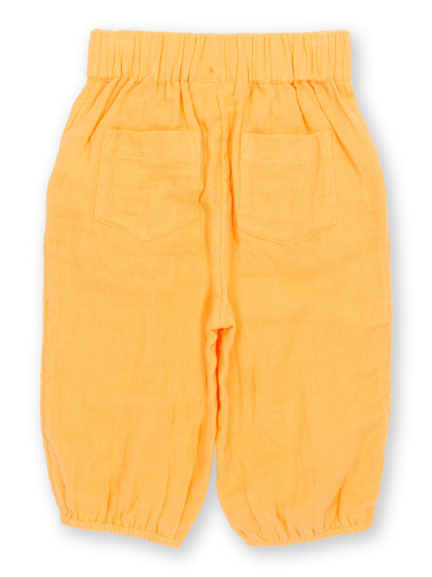 Kite - Girls organic sunshine pull ups yellow - Double layer muslin - Elasticated waistband and cuffs