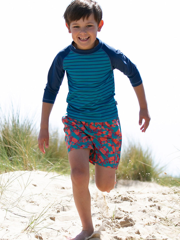 Kite - Boys  happy crab swim shorts - Elasticated waistband with adjustable ties