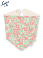 Kite - Baby girls organic cotton baby love bib - Reversible